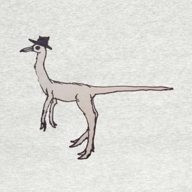 Gallimimus with a Hat by VVLanoue